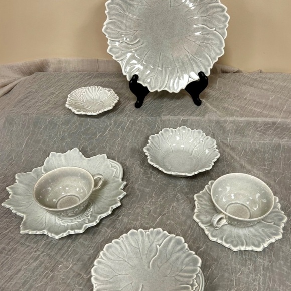 GORGEOUS RARE Vintage Woodfield by Steubenville Pottery Plate Set - Picture 2 of 4